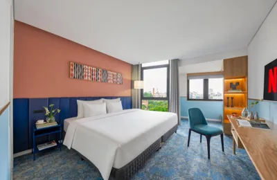 Deluxe-kamer met kingsizebed — M Village Hotel Kim Mã, a brand of Modern Village Lifestyle